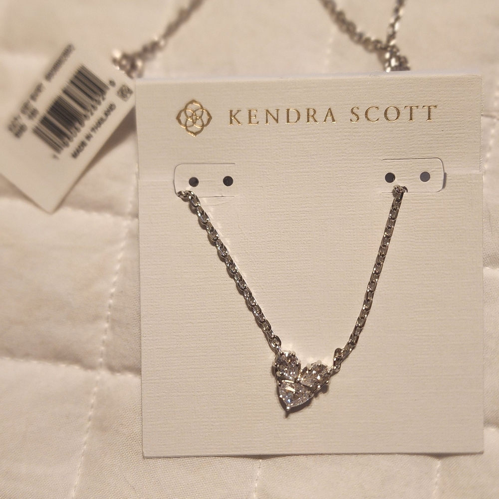 Kendra Scott Silver Heart Pendant Necklace